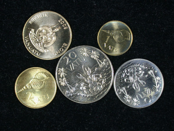 Vanuatu Set of 5 Coins